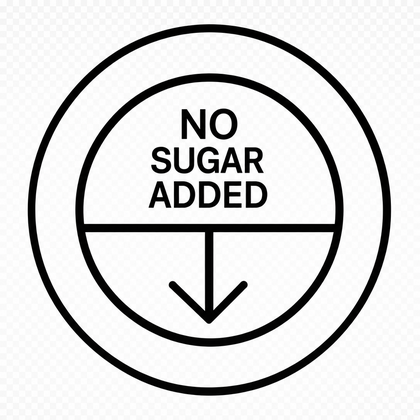 No sugar added seal
