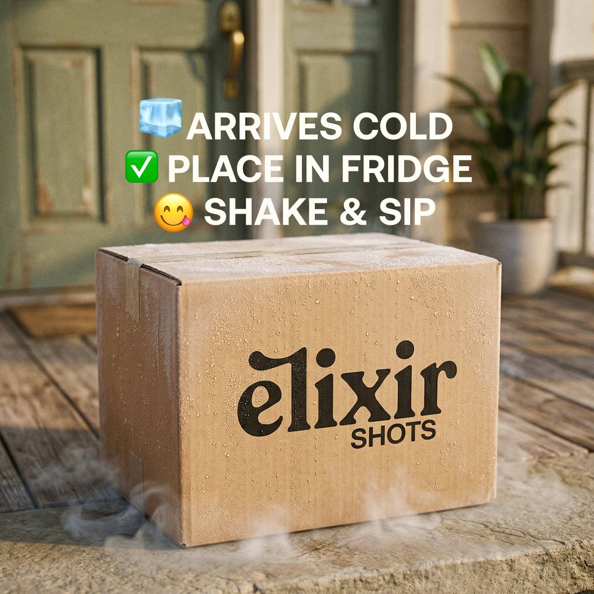 An Elixir shipping box with a cold liner and ice pack